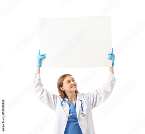 Young female doctor with bl...