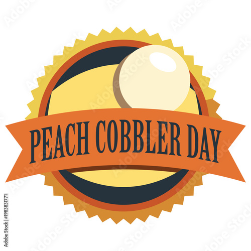 National Peach Cobbler Day sticker