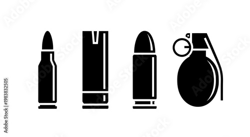 Bullet and grenade icons