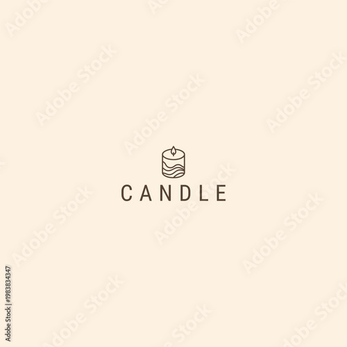 Candle logo template vector illustration design