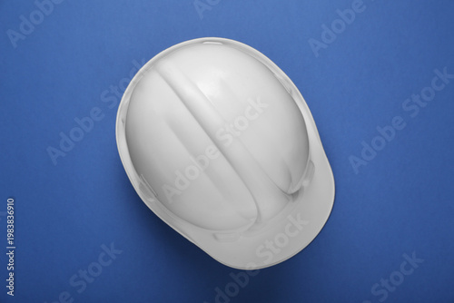Hardhat on blue background,...