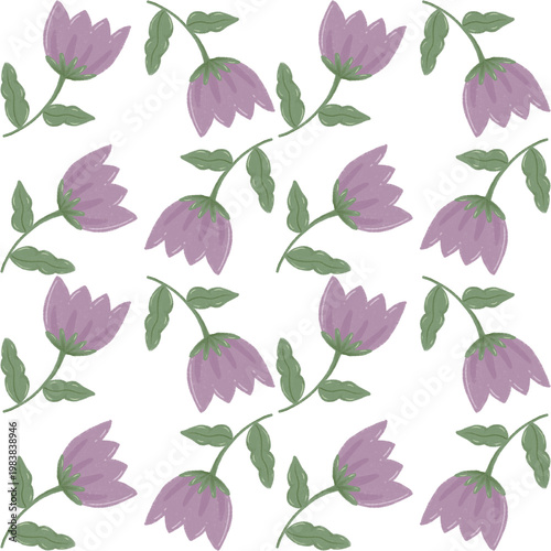 seamless tulip pattern