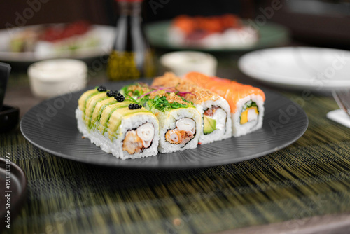 sushi and chopsticks