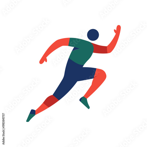 Abstract Runner Silhouette - Dynamic Movement, Fitness, and Speed