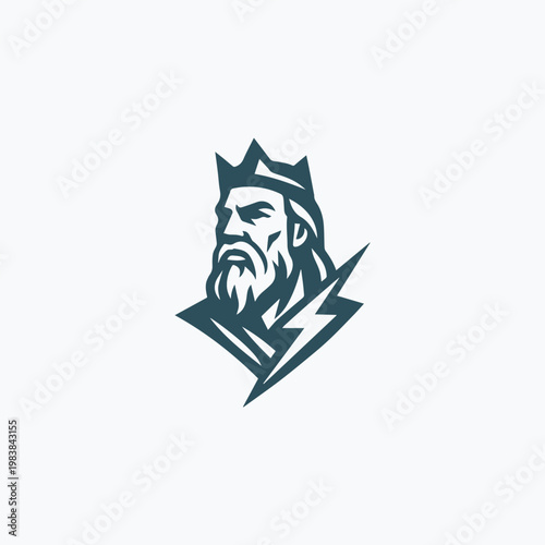 Mighty Zeus God Logo