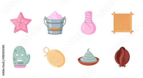 Colorful Bath and Skincare Items Collection for Relaxation