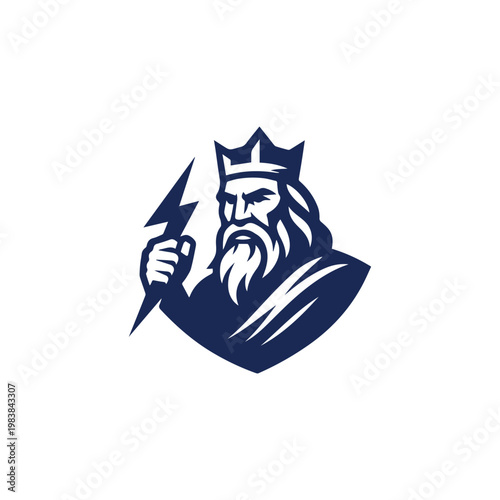 Mighty Zeus God Logo
