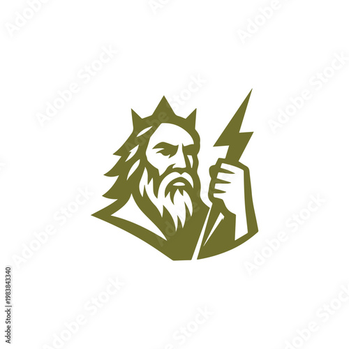 Mighty Zeus God Logo