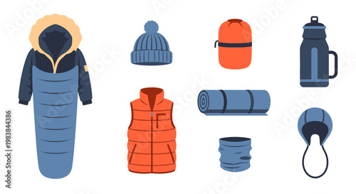 Winter Outdoor Gear and Clothing Collection for Cold Weather