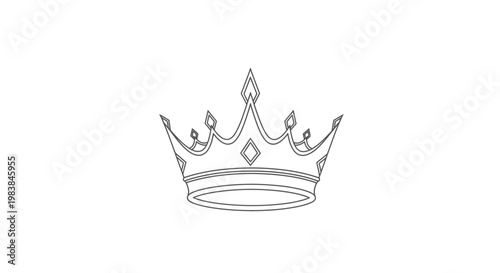 Elegant Royal Crown Illustration - Symbol of Power and Authority