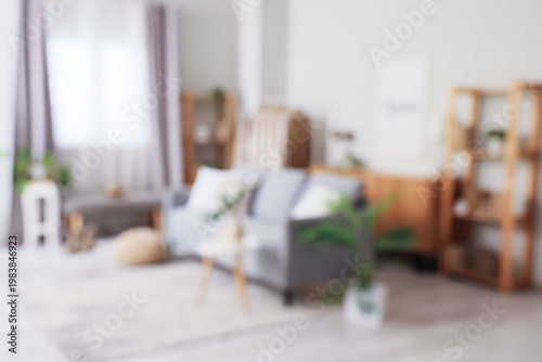 Blurred view of living room...