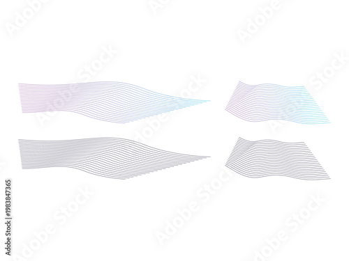 design element curved waves, dynamic wavy stripes design, vector illustration, isolated on transparent background