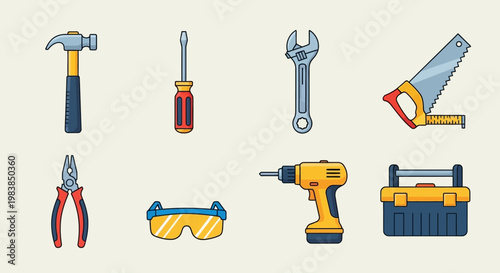 Collection of various hand tools.