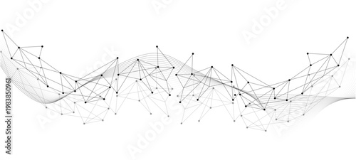 Abstract tech network connection dots. Digital technology and big data analysis background. abstract music background