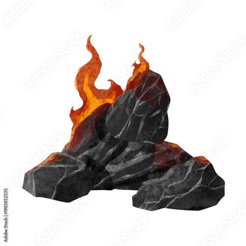 Campfire Illustration Art