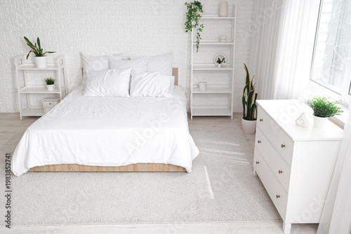 Interior of modern bedroom ...