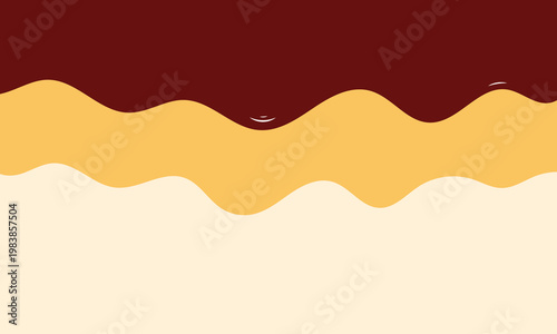 Quadro su tela caramel pudding melt vector design