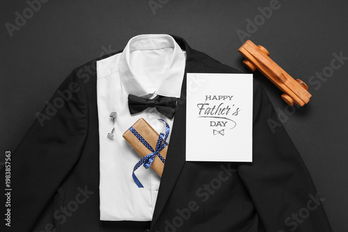 Suit with cufflinks, gift b...