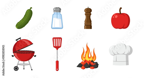 Assorted Grilling and Barbecue Items for Outdoor Cooking