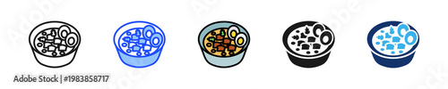 Rawon Soup Icon Collection With Multiple Styles