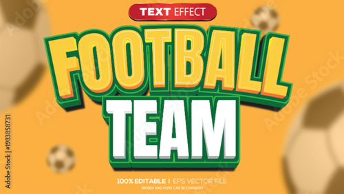 3D text effect football theme