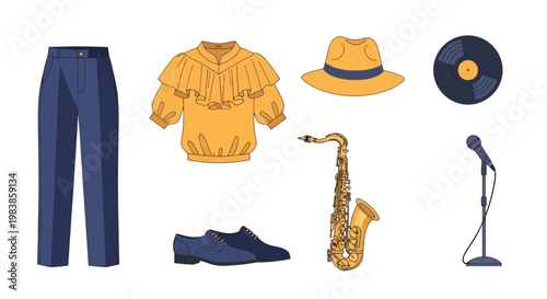 Music Performance Accessories and Vintage Record Player