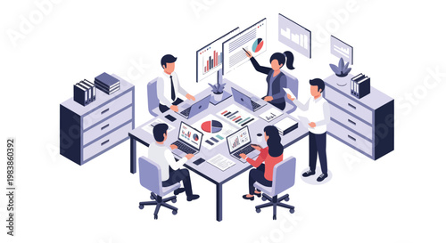 Business people working in office.