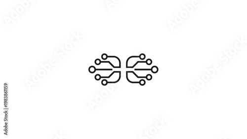 Minimal AI neural circuit icon representing connectivity.