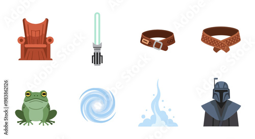 Fantasy Toy Collection with Knight, Lightsaber, Animal, Spiral, and Armor