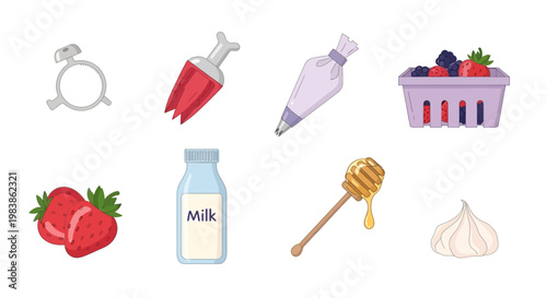 Assorted Food and Kitchen Ingredients for Cooking and Baking