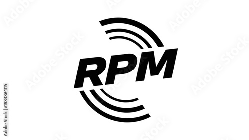 RPM Logo with Rotation Symbol.