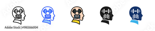 Mental Exercise Icon Collection With Multiple Styles