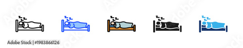 Peaceful Sleep Icon Collection With Multiple Styles