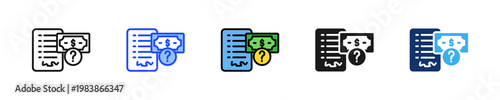 Fake Income Icon Collection With Multiple Styles