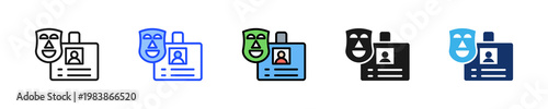 False Identity Icon Collection With Multiple Styles