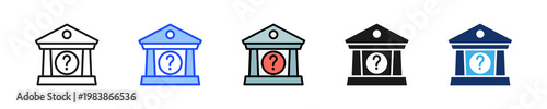 Fake Bank Icon Collection With Multiple Styles
