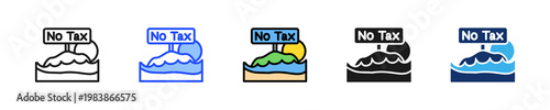 Tax Haven Icon Collection With Multiple Styles