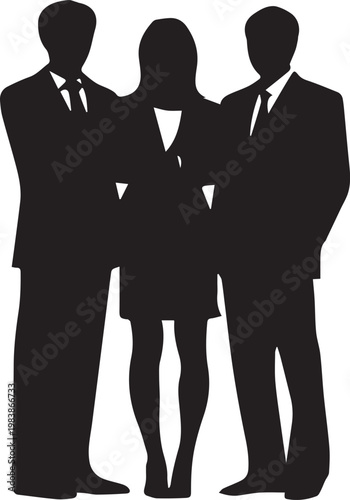 Black and white person silhouette icon with clean edges and modern style vector on white background