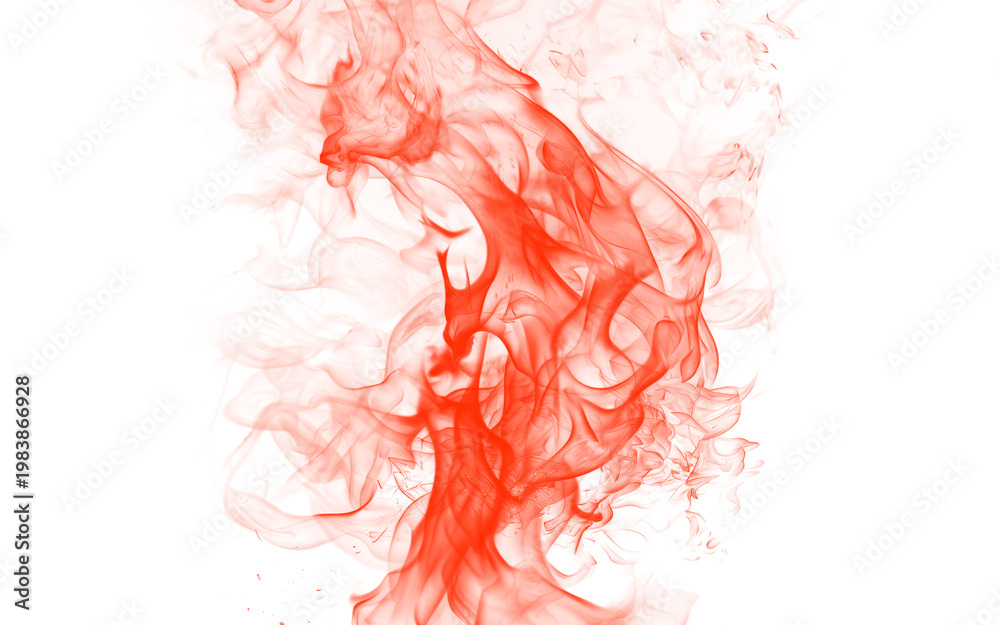 Fototapeta premium Red Smoke Wave PNG Abstract Flowing Vapor Background