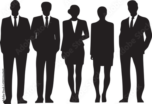 Black and white person silhouette icon with clean edges and modern style vector on white background