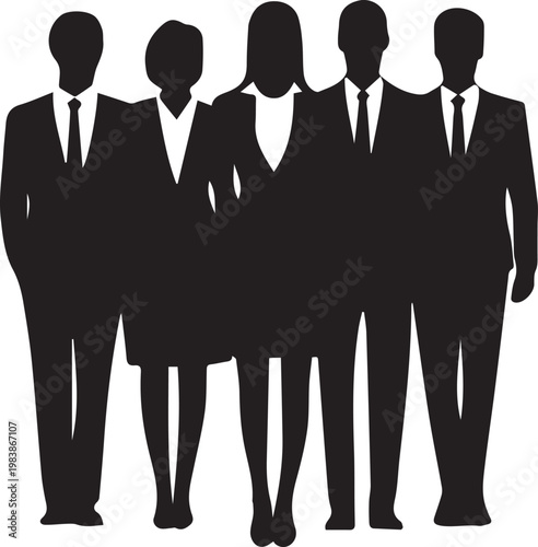 Black and white person silhouette icon with clean edges and modern style vector on white background