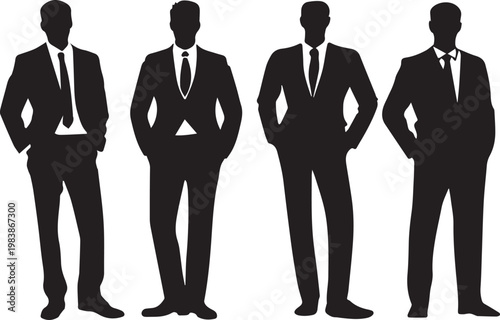 Black and white person silhouette icon with clean edges and modern style vector on white background