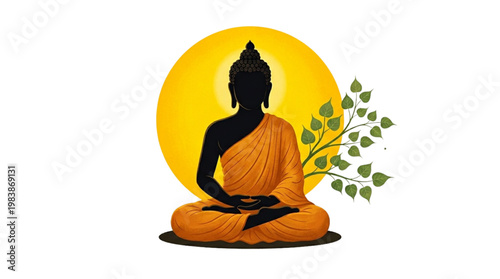 Serene Buddha Meditation for Mindfulness, Wellness, Yoga, and Spiritual Growth, Calm Energy, Inner Peace