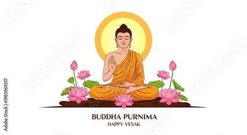 Serene Buddha Meditation for Spiritual Wellness and Harmony, Peaceful Buddhist Holiday Celebration, Enlightenment and Mindfulness