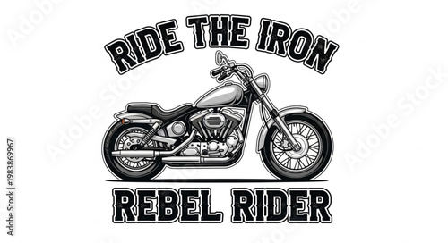 Classic Motorcycle Rebel Rider Design.