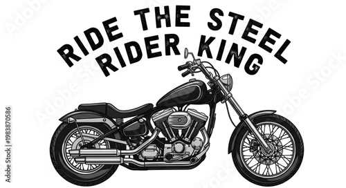 Classic Motorcycle Rider King Transportation.