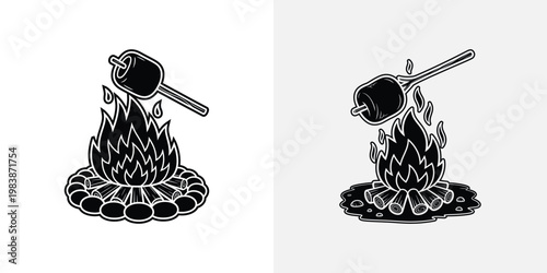 Black and white of two stylized human skulls with floral patterns floral ornate skull