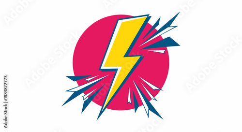 Electric lightning bolt icon symbol.