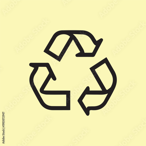 Universal Recycling Symbol Encouraging Environmental Sustainability and Waste Reduction Efforts