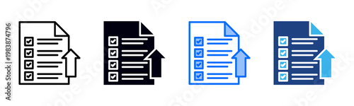 Action Strategy icon set multiple style collection